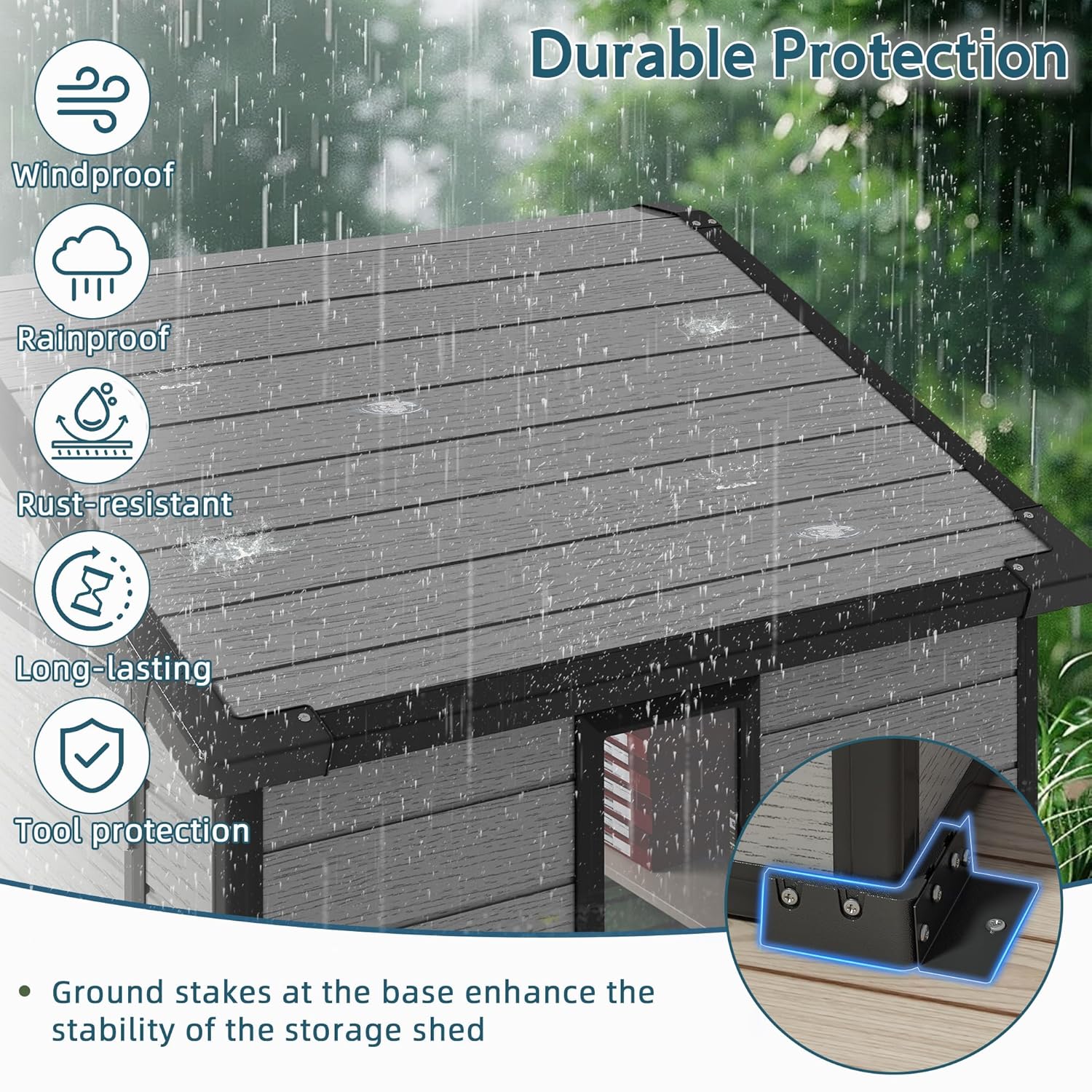 6X4 FT Outdoor Shed, Plastic S - Gardening Tools Storage avaliação e preço