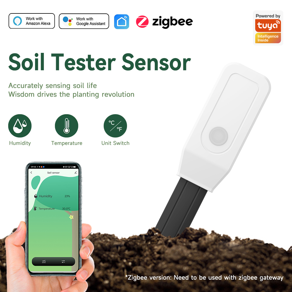 Smart Soil Tester Sensor, Zigb - Moisture Meter Plant avaliação e preço