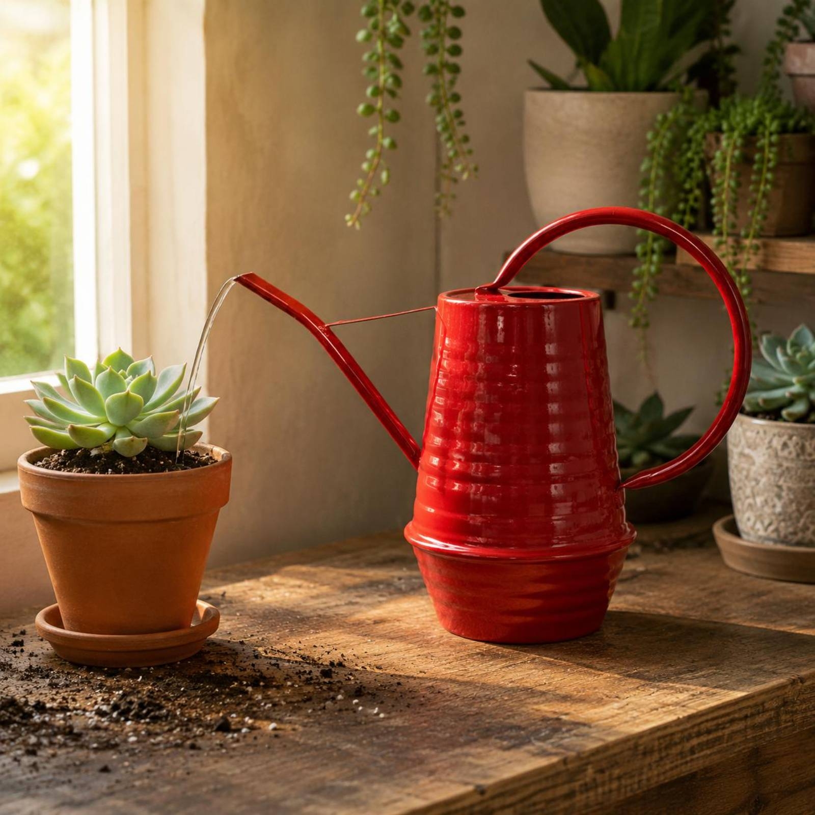 Long Spout Watering Can Rust-R - Gardening Tools Watering Can avaliação e preço