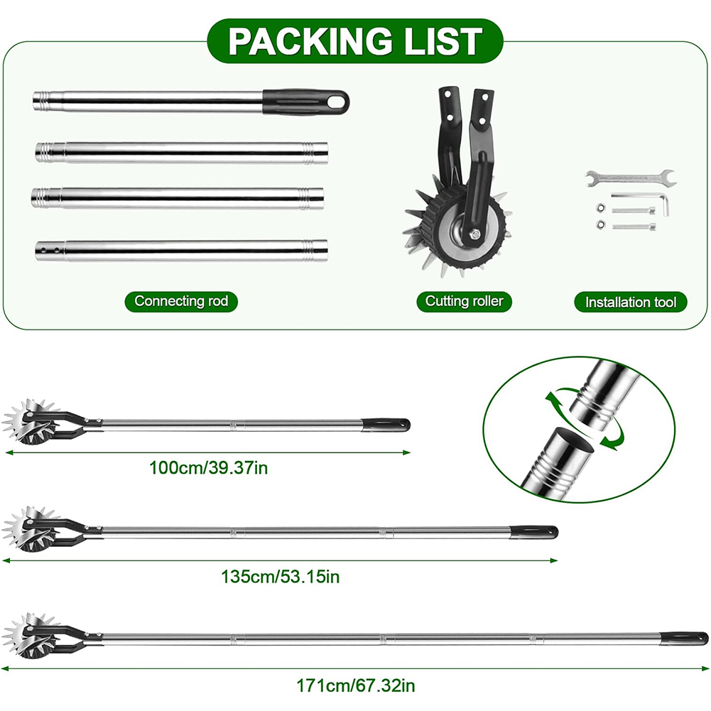 67 Inch/170 cm Wheel Rotary Ed - Gardening Tools Edger avaliação e preço