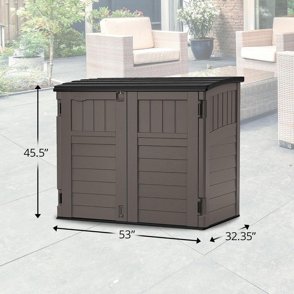 Portable Stone Grey Outdoor Sh - Gardening Tools Storage avaliação e preço
