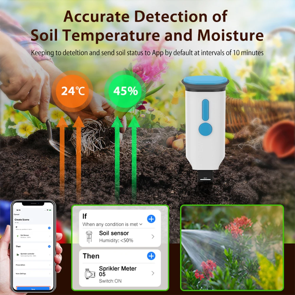 Haozee Tuya Smart WiFi Soil Mo - Moisture Meter Plant avaliação e preço