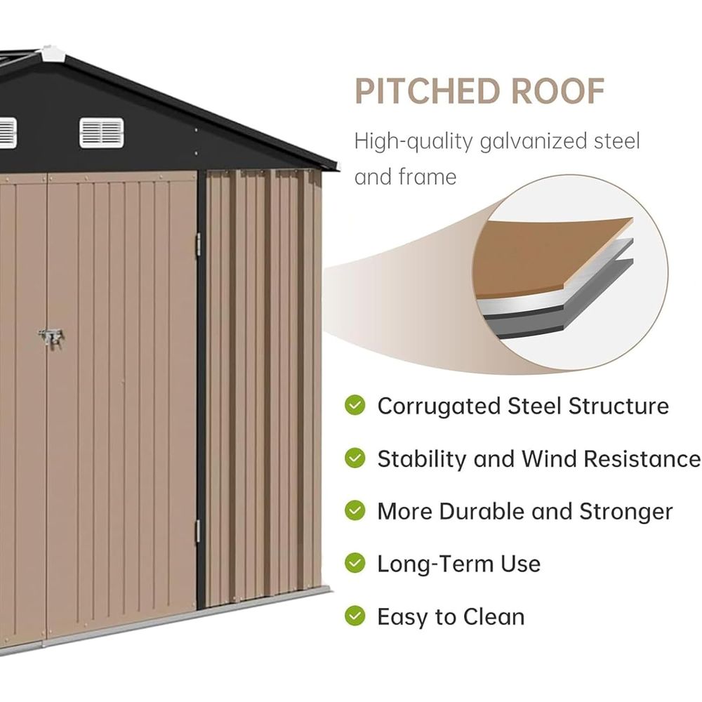 10ft x 12ft Outdoor Storage Sh - Gardening Tools Storage avaliação e preço
