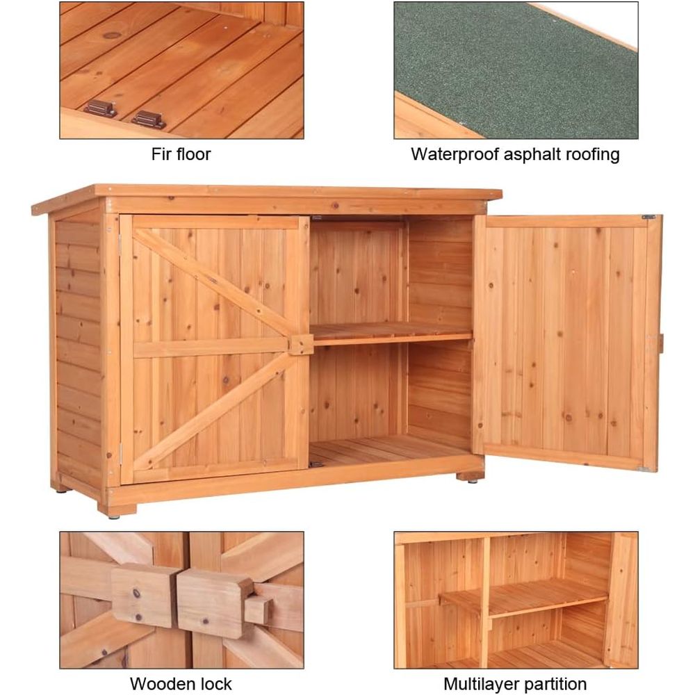 Extra Large Outdoor Wooden Sto - Gardening Tools Storage avaliação e preço