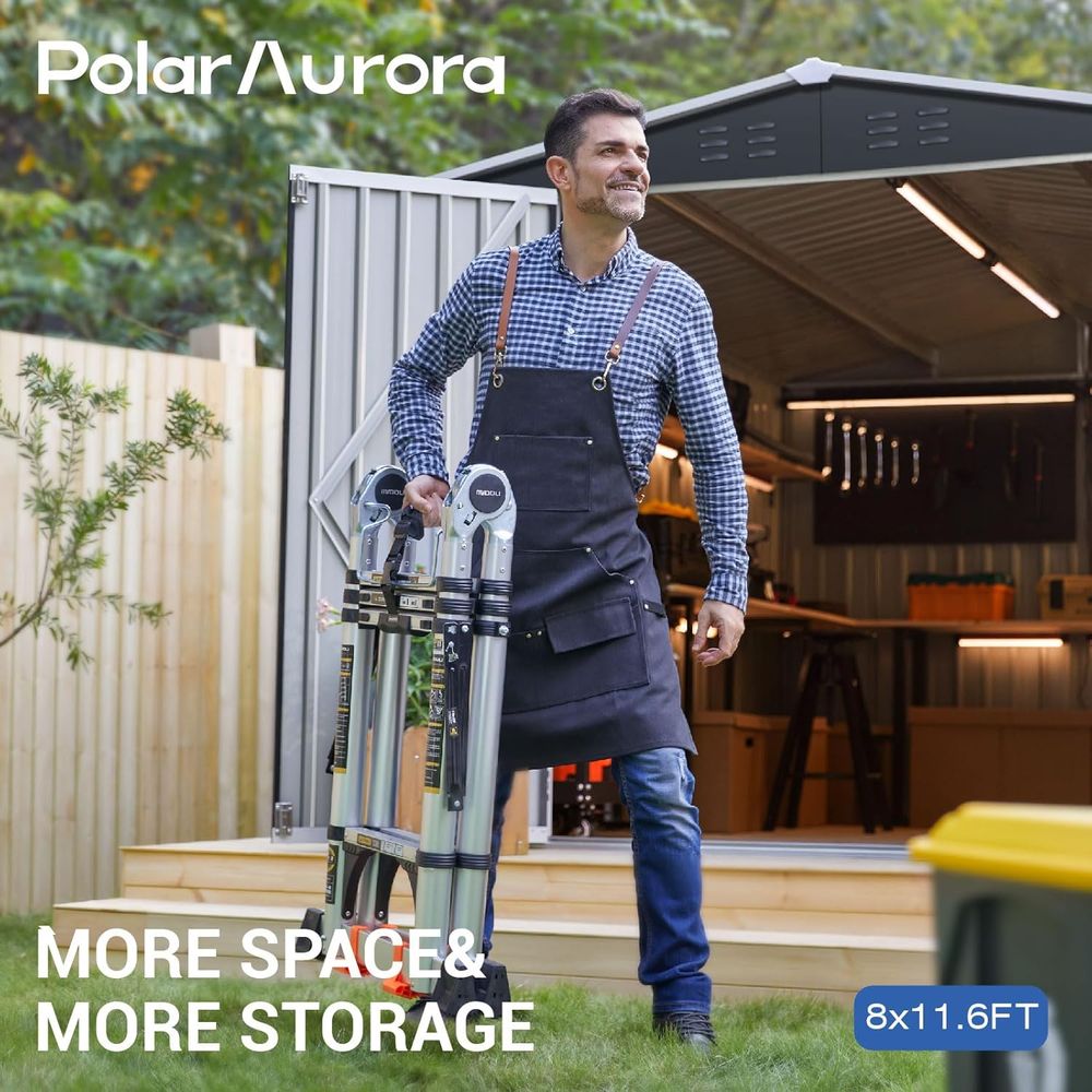 11.7ft x 8ft Outdoor Metal Sto - Gardening Tools Storage avaliação e preço
