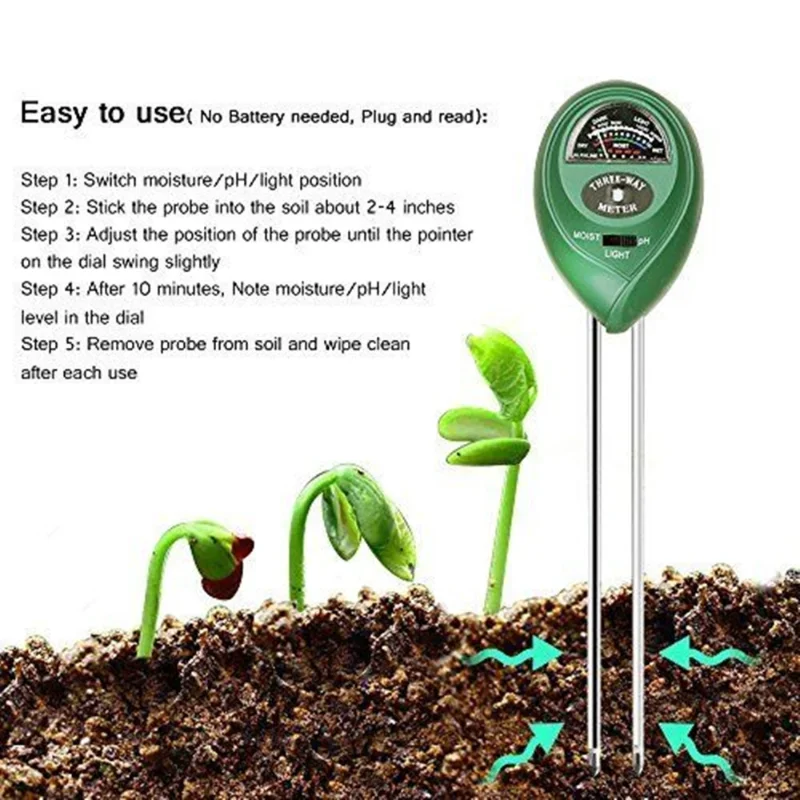 Garden PH Meter Sunlight 3in1  - Moisture Meter Plant avaliação e preço