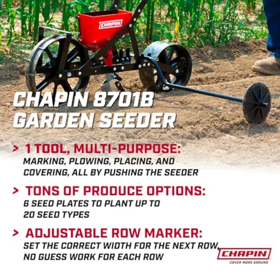 Garden Push Seeder Planter wit - Garden Row Marker avaliação e preço