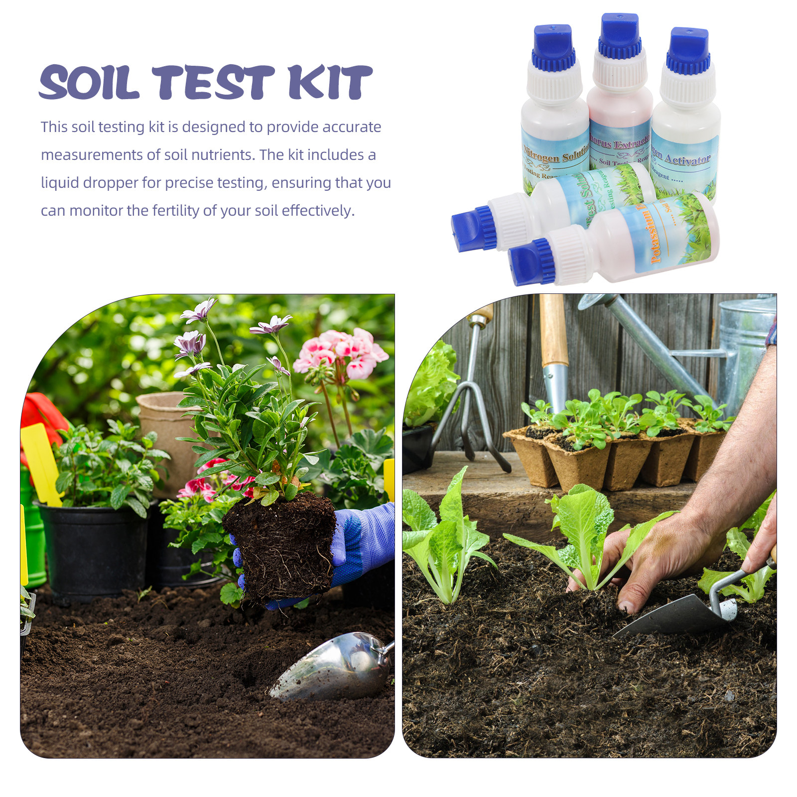 Professional Soil Test Kit Tes - Moisture Meter Plant avaliação e preço