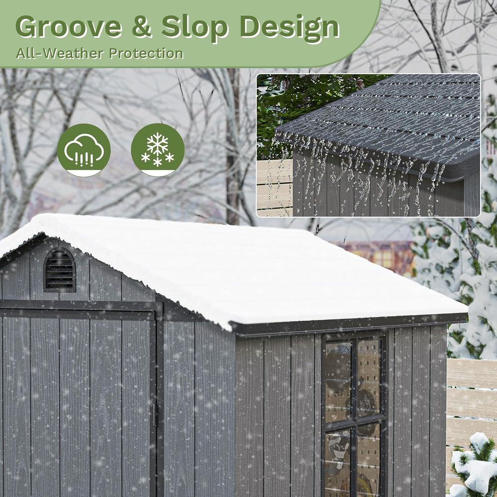 4x4 Plastic Outdoor Storage Sh - Gardening Tools Storage avaliação e preço