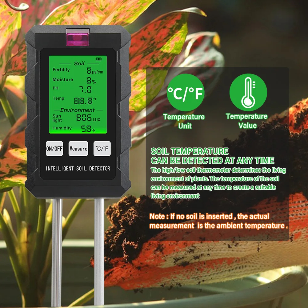 ST03 Six-in-One Soil Tester Mo - Moisture Meter Plant avaliação e preço