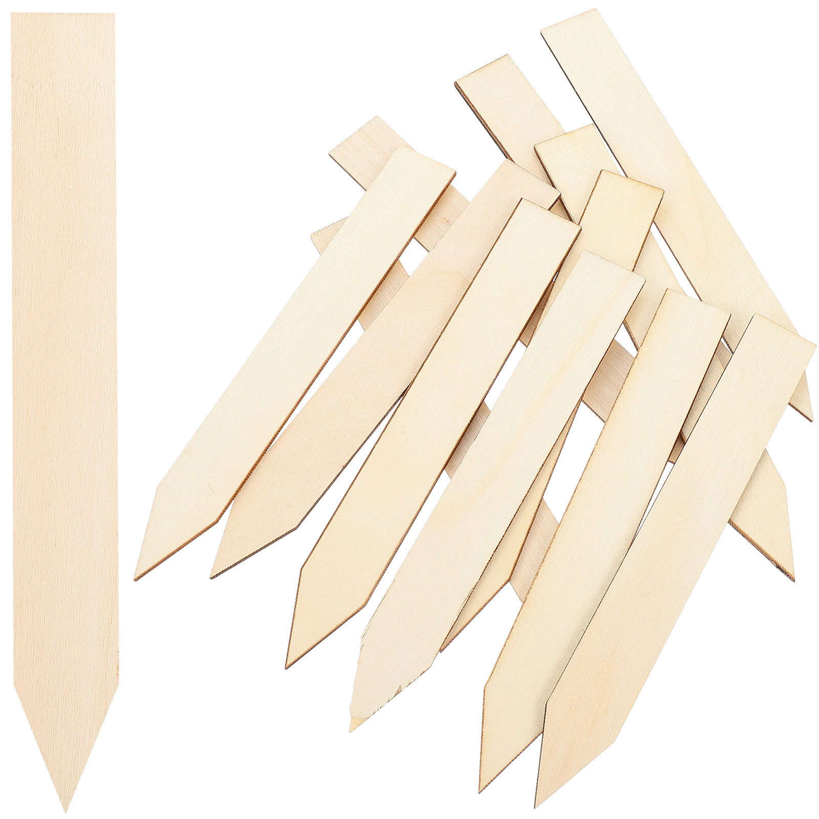 50Pcs Blank Wood Plant Labels  - Garden Row Marker avaliação e preço