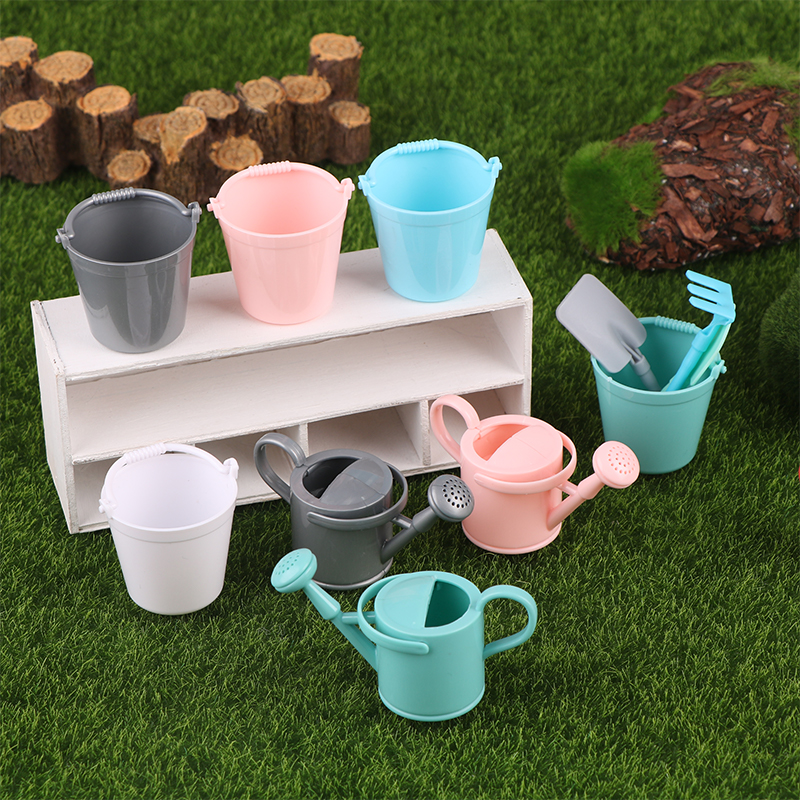 1:12 Dollhouse Miniature Water - Gardening Tools Watering Can avaliação e preço