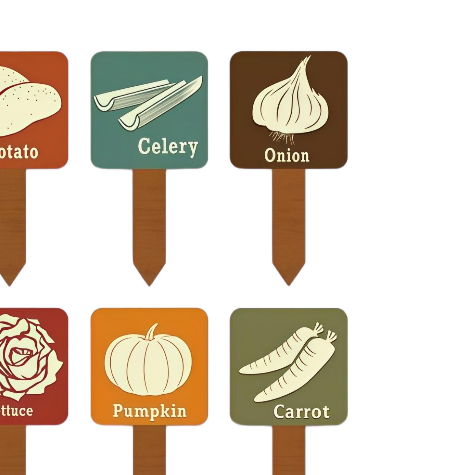 Vegetable Garden Signs 15 Piec - Garden Row Marker avaliação e preço