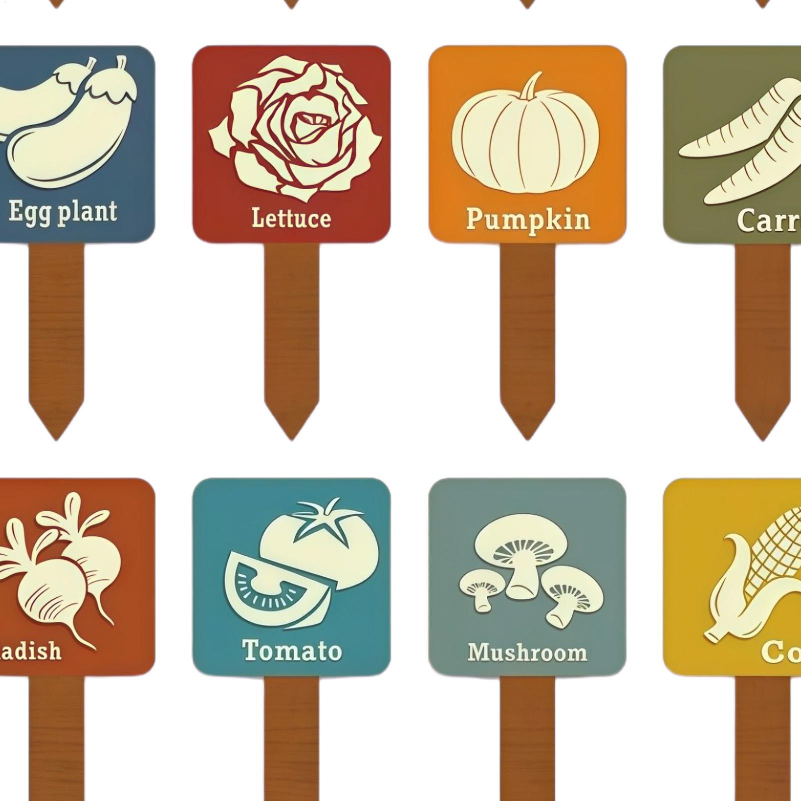 Vegetable Garden Signs 15 Piec - Garden Row Marker avaliação e preço
