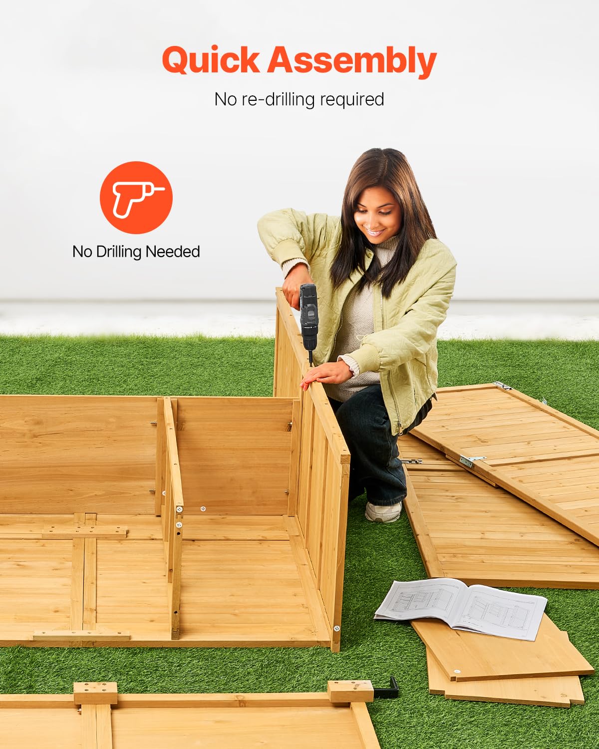 Large Wooden Outdoor Storage S - Gardening Tools Storage avaliação e preço