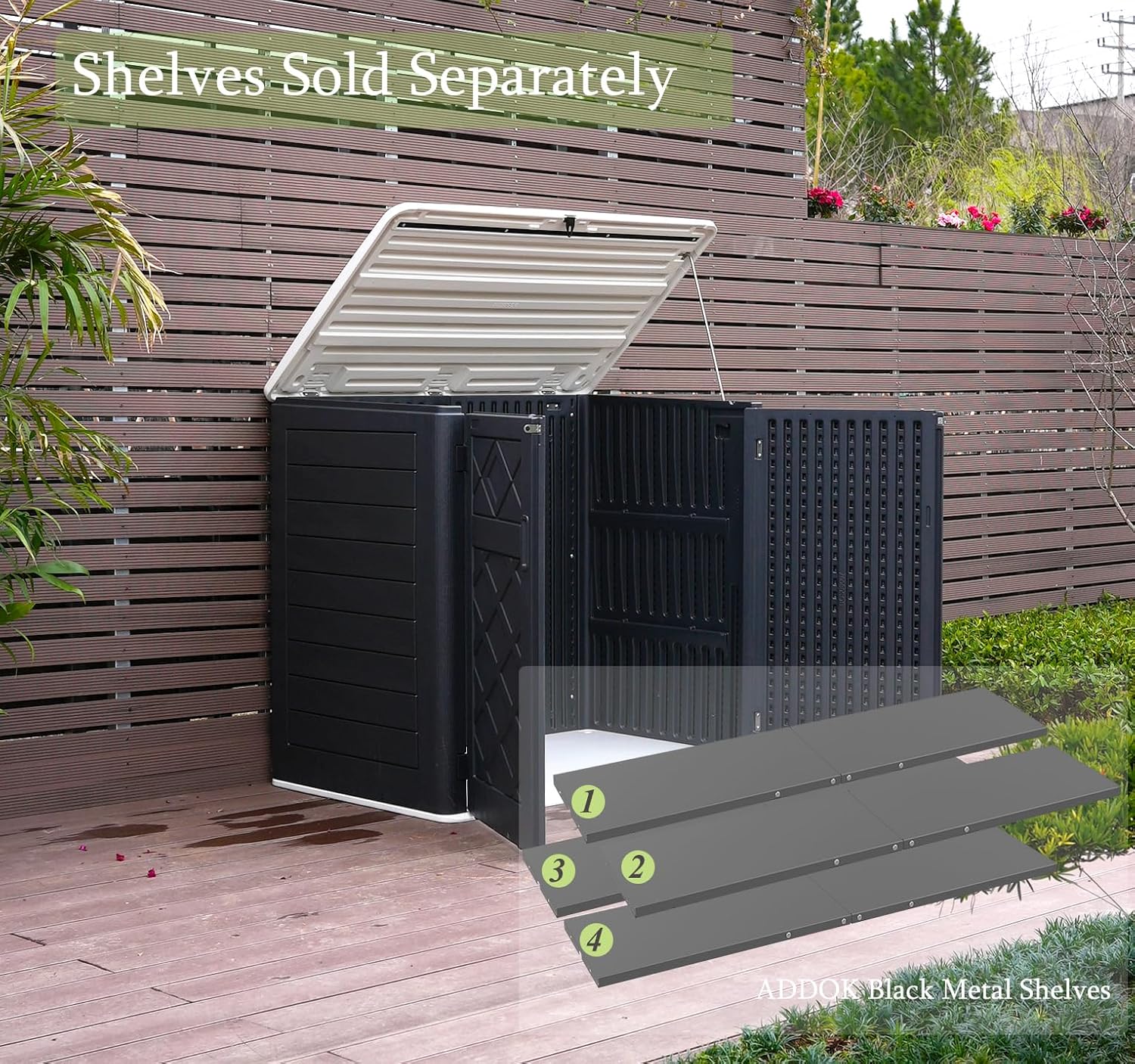 Weather-Resistant Horizontal O - Gardening Tools Storage avaliação e preço