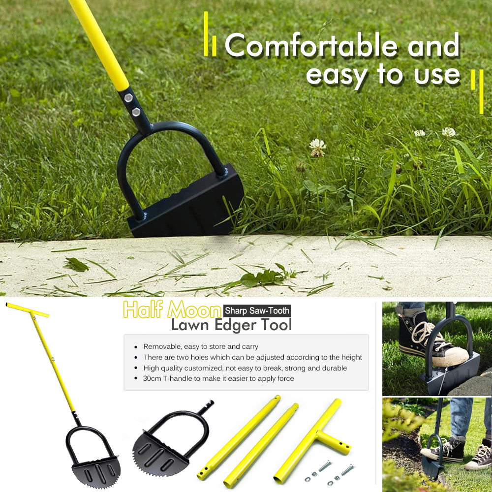 Half Moon Lawn Edger with Long - Gardening Tools Edger avaliação e preço