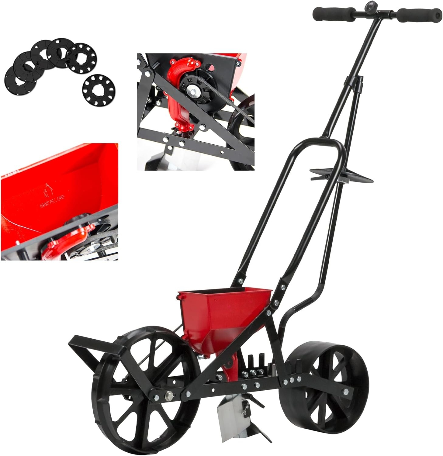 Garden Push Seeder Planter wit - Garden Row Marker avaliação e preço