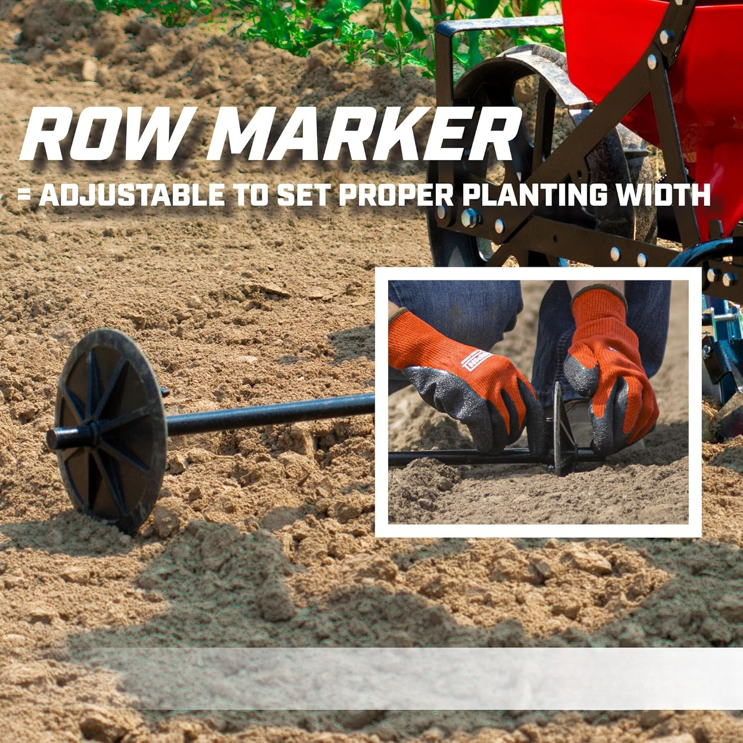 Garden Push Seeder Planter wit - Garden Row Marker avaliação e preço